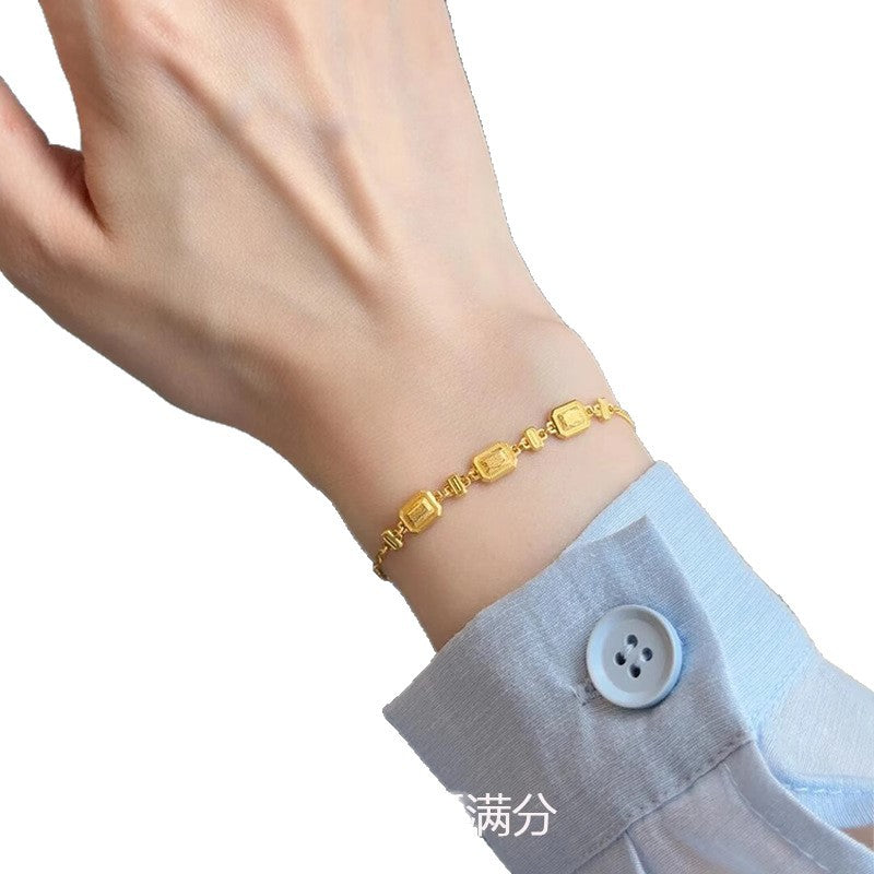 Wholesale Retro Geometric Sugar Cube Bracelet