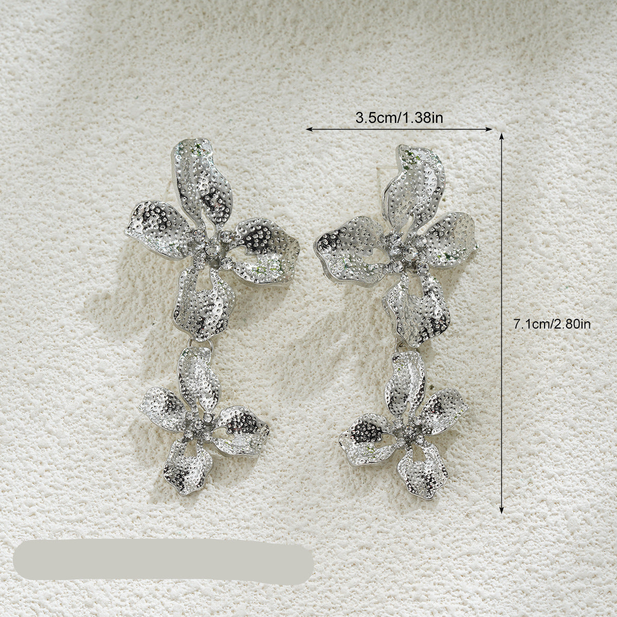 Wholesale 18K gold broken gold geometric earrings flower water drop U-shaped earrings