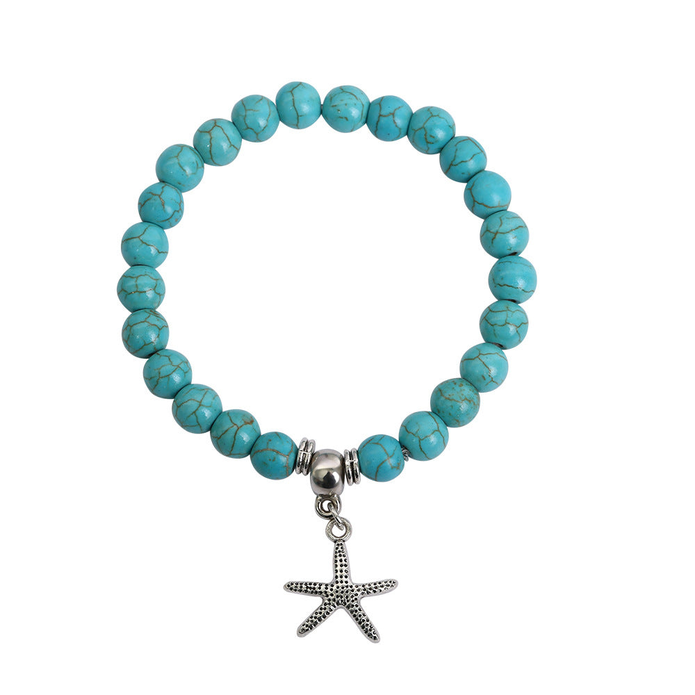 Wholesale Bohemian Turquoise Beaded Bracelet Set for Women,  Fashion Jewelry Accessory Gift