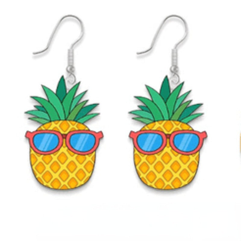 Wholesale Summer Tropical Fruit Acrylic Earrings — Refreshing Style for Hawaiian Luau &  Hula Parties