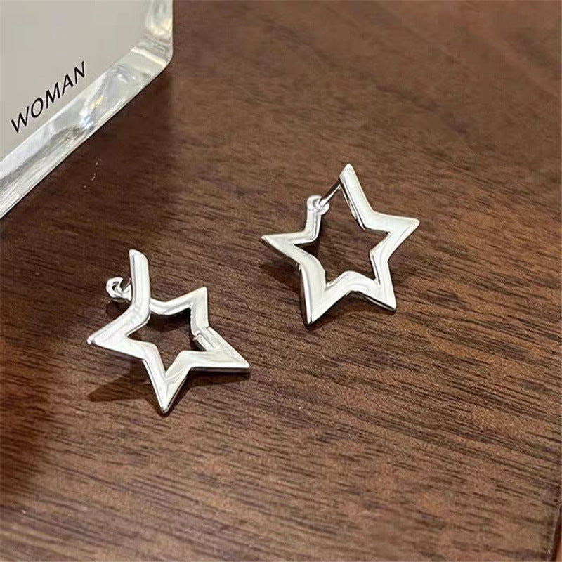 Wholesale Five-pointed Star Ear Buckle Earrings