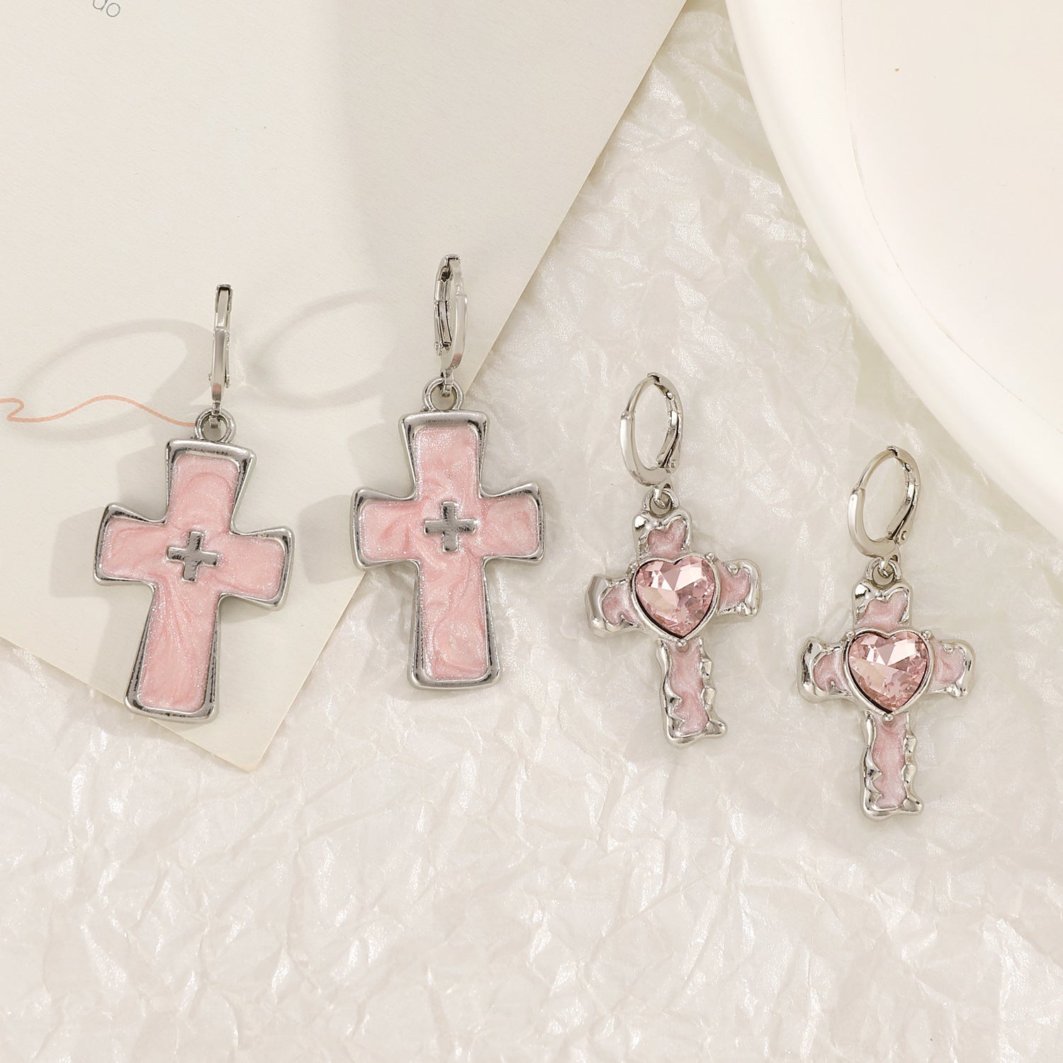 Wholesale Cross Silver Earrings ACC-ES-MY018