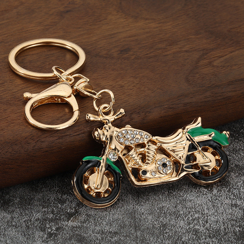 Wholesale Harley Motorcycle Keychain Zinc Alloy Rhinestone Decorative Car Key Accessory Gift for Men