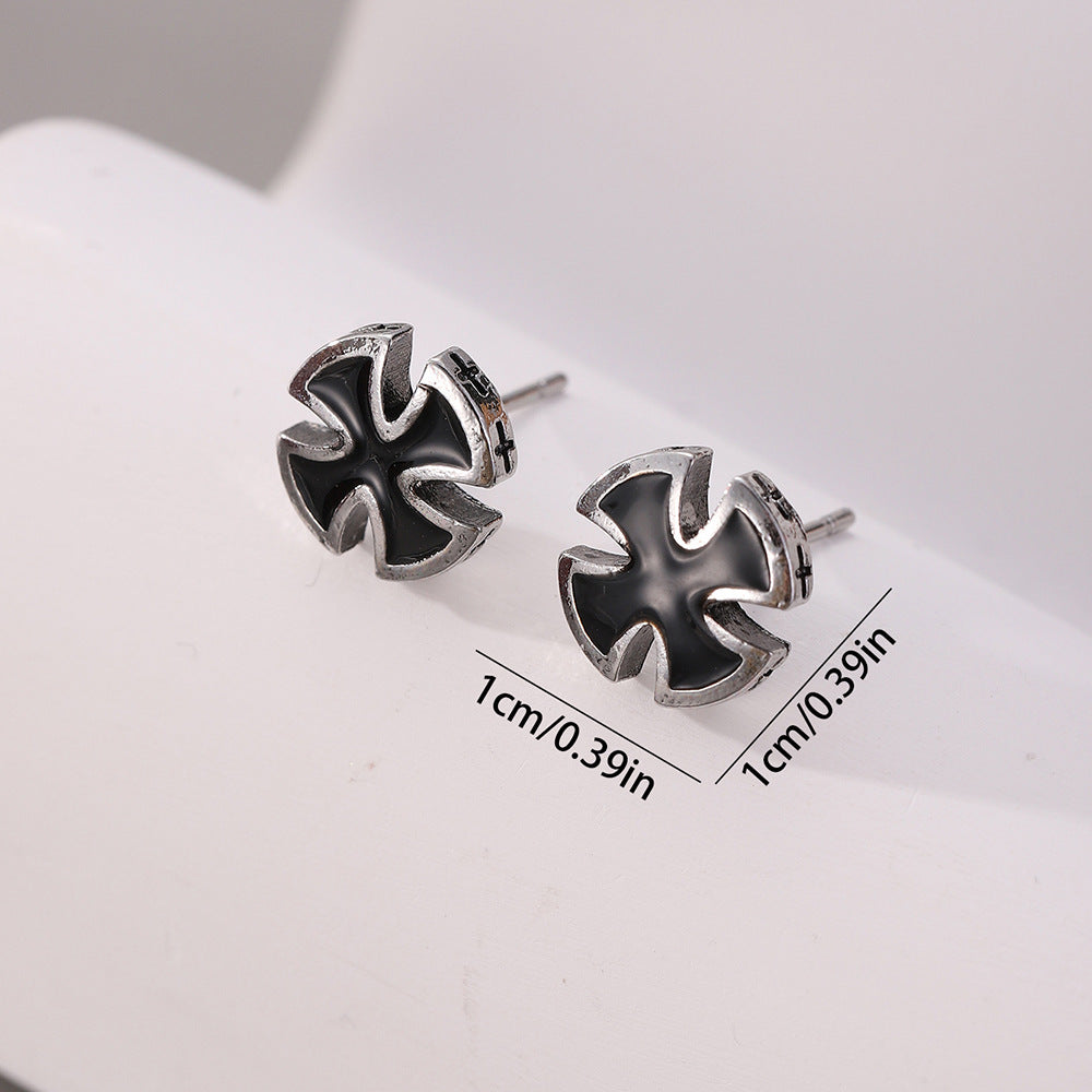 Wholesale Punk Clover Cross Goth Earrings