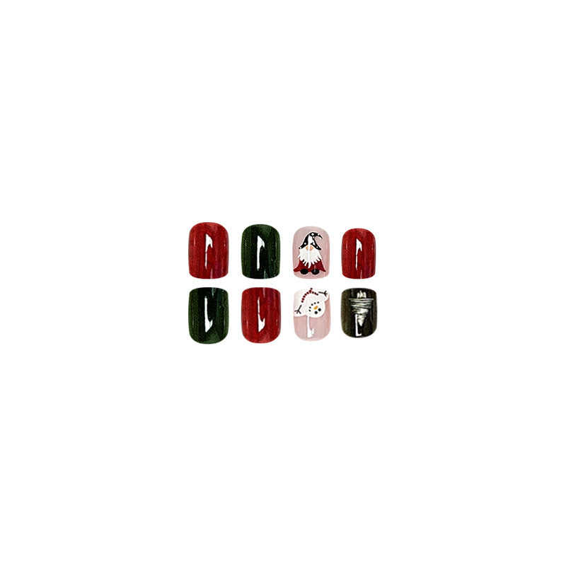 Wholesale 24 Pieces/box Christmas Press-on Nails Kits Nail Stickers ACC-NS-FengLi003