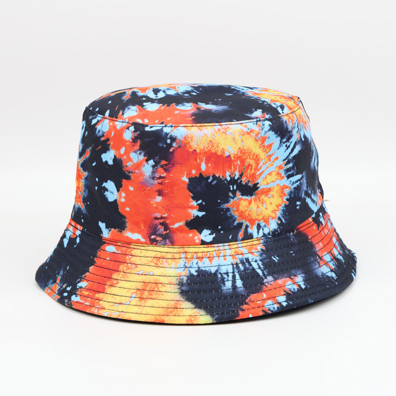 Wholesale  Tie-dyed Double-sided Fisherman Hat Bucket Hat