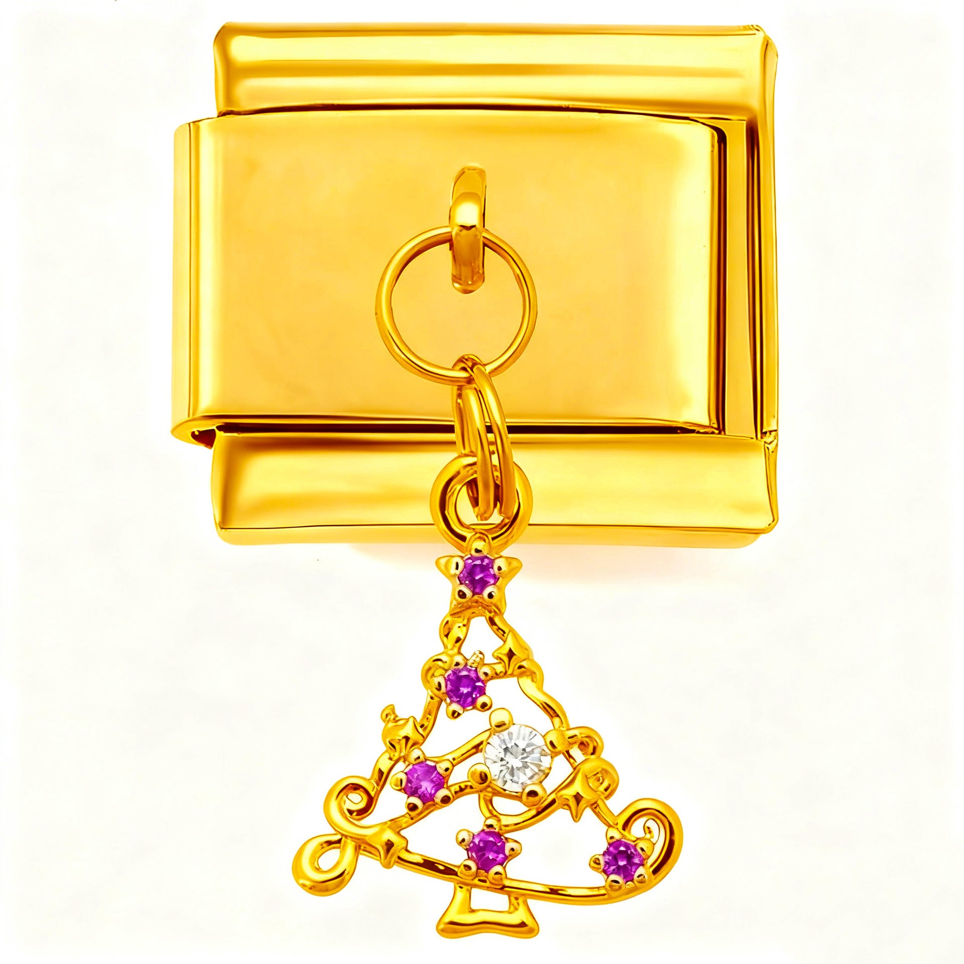 Wholesale Italian  New Year gold module DIY pendant bracelet