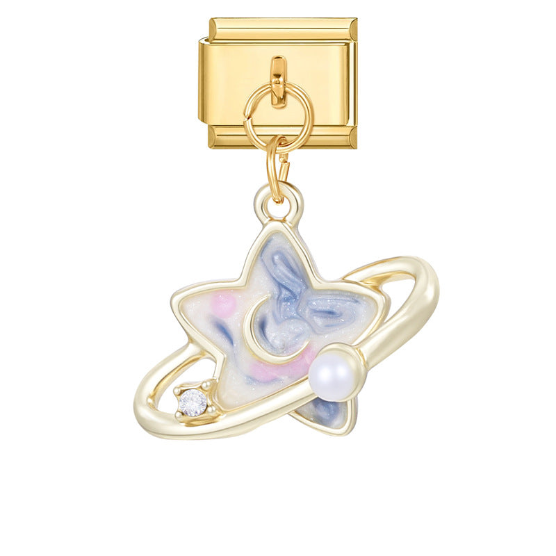 Wholesale Italian Charm Bracelet 9mm DIY Splicing Creative Pendant Stainless Steel Composable Bracelet