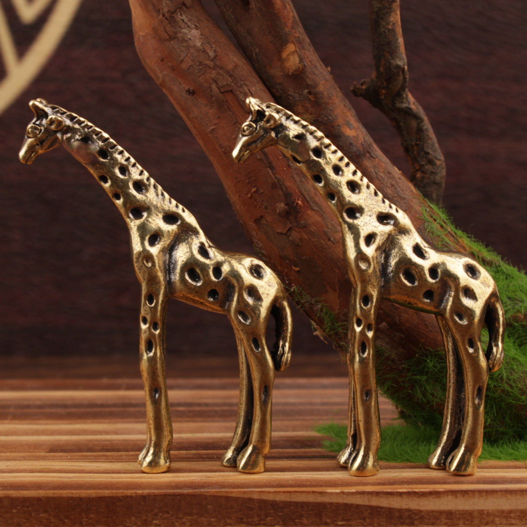 Wholesale Chinese Style Brass Giraffe Ornament for Home Decor Craft Supply