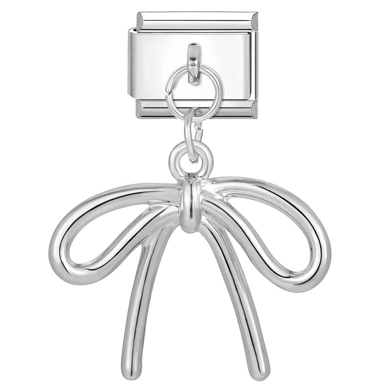 Wholesale Italian Charm Bracelet 9mm DIY Splicing Heart Pendant Stainless Steel Composable Bracelet