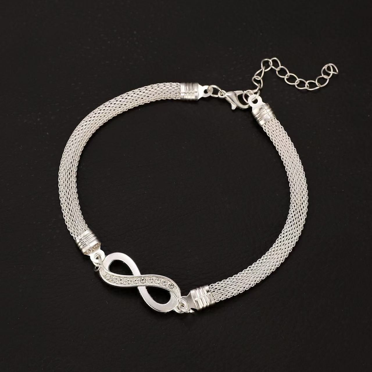 Wholesale Women S Alloy Rhinestone Anklet Set With Ocean Style Butterfly Heart Infinity Symbol Stackable Boutique Gift