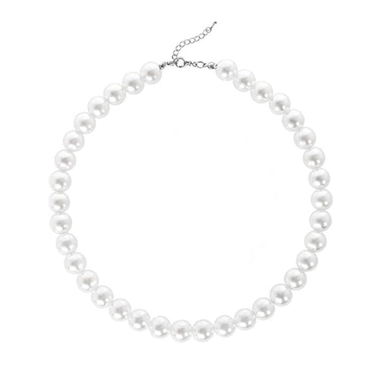 Wholesale creamy-white 8mm  pearl necklace girl pearl bracelet earrings jewelry