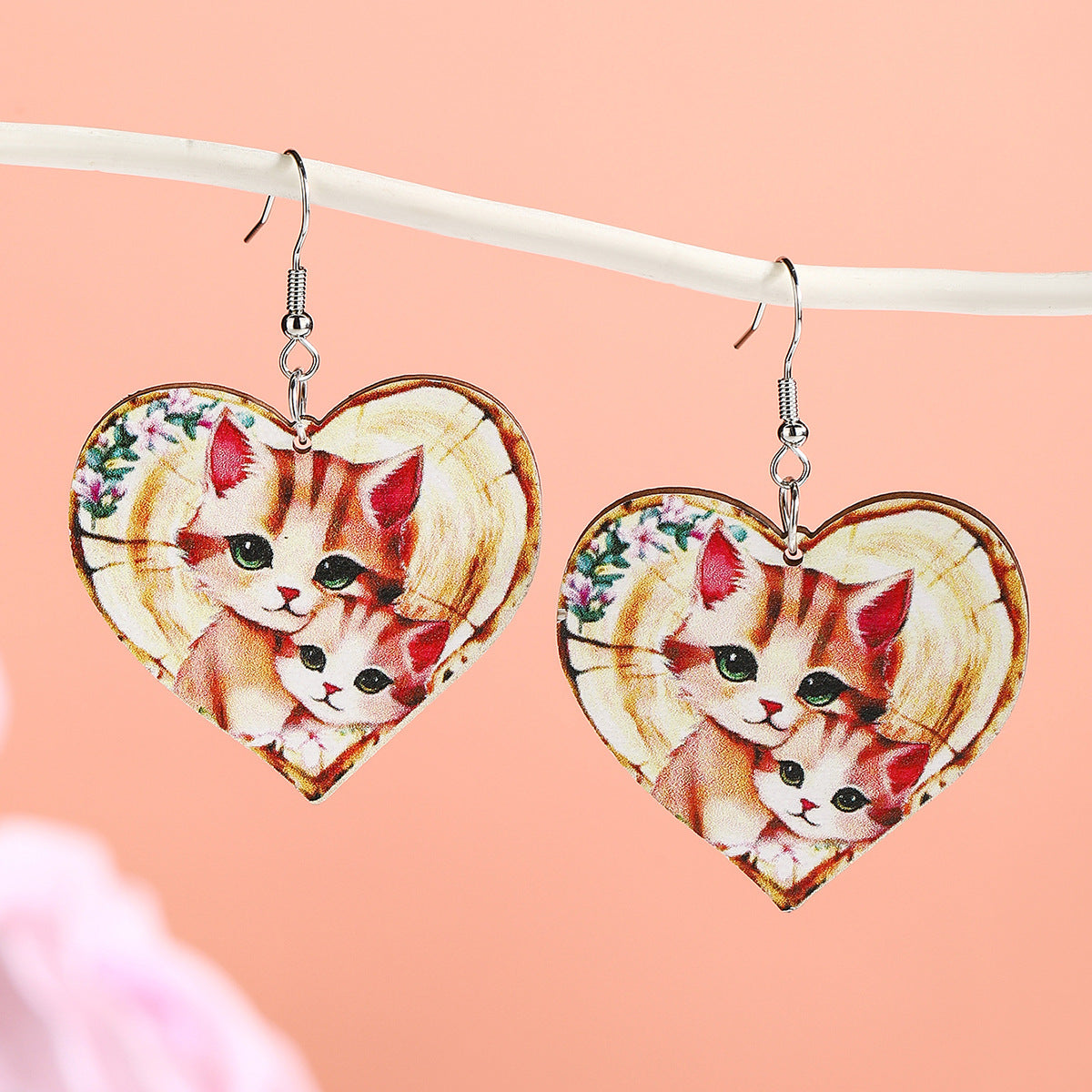 Wholesale  Mother's Day Wooden MOM Earrings
