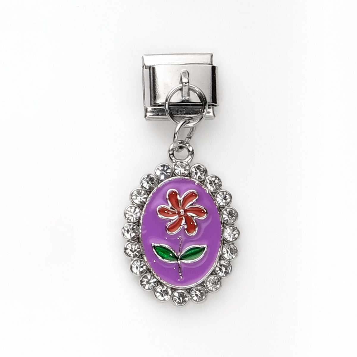 Wholesale 10pcs Italian Charm Bracelet 9mm DIY Splicing Heart Butterfly Pendant Stainless Steel Composable Bracelet