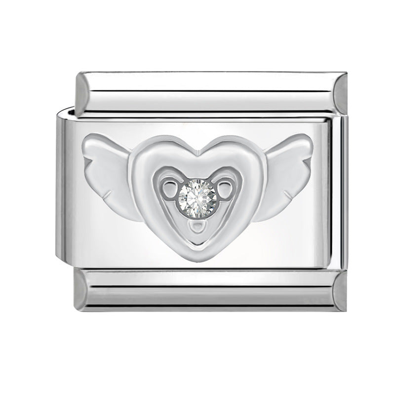 Wholesale Italian Charm Bracelet 9mm DIY Splicing Creative Pattern Stainless Steel Composable Bracelet