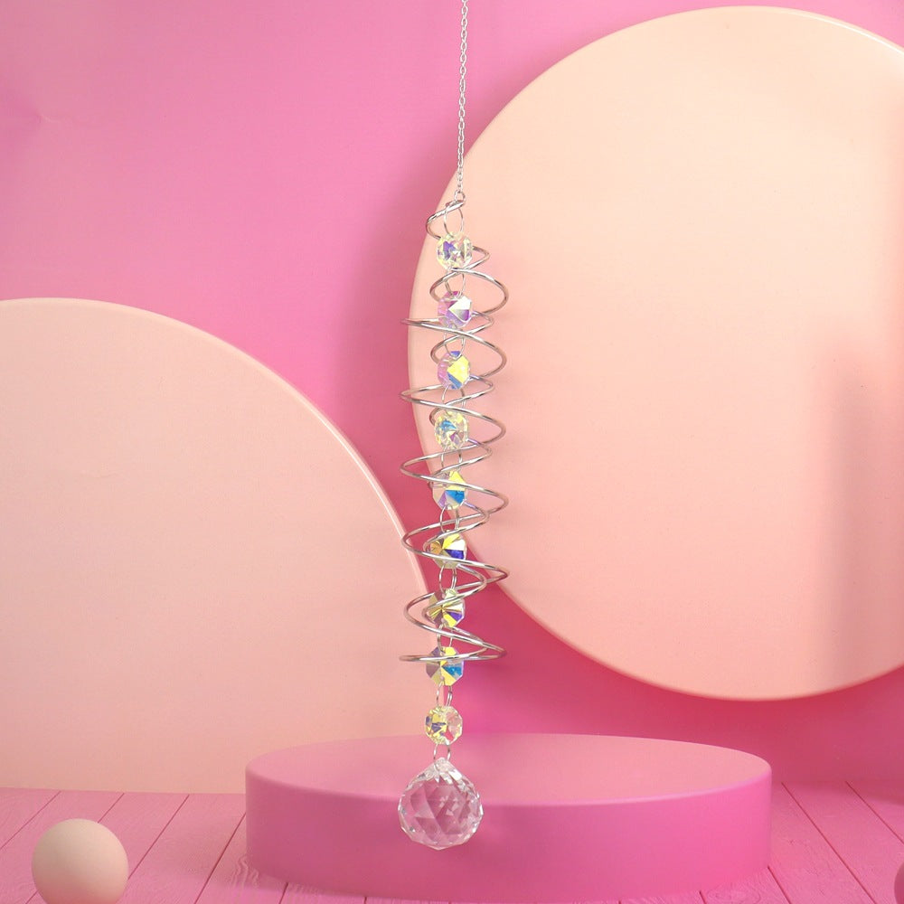 Wholesale Spiral Rotator Sun Catcher Crystal Wind Chime