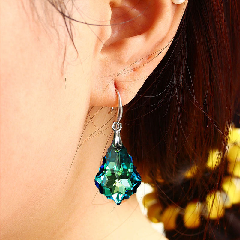 Wholesale  Crystal Tourmaline Maple Leaf Earrings
