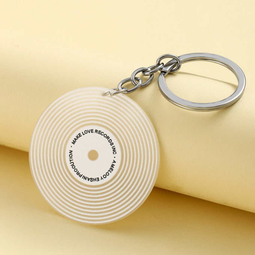 Wholesale Vinyl music festival keychain