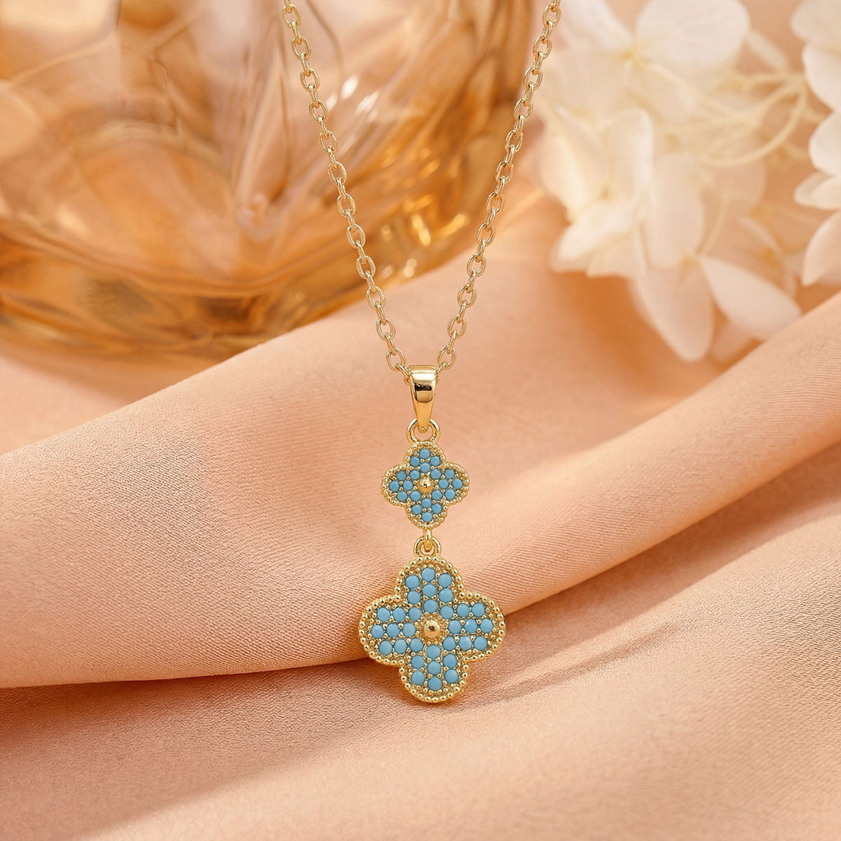 Wholesale Maple Leaf Choker Necklace Titanium Steel Copper Gold Plated Zircon Jewelry Accessory
