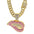 Wholesale  Cuban chain with lip pendant zinc alloy necklace