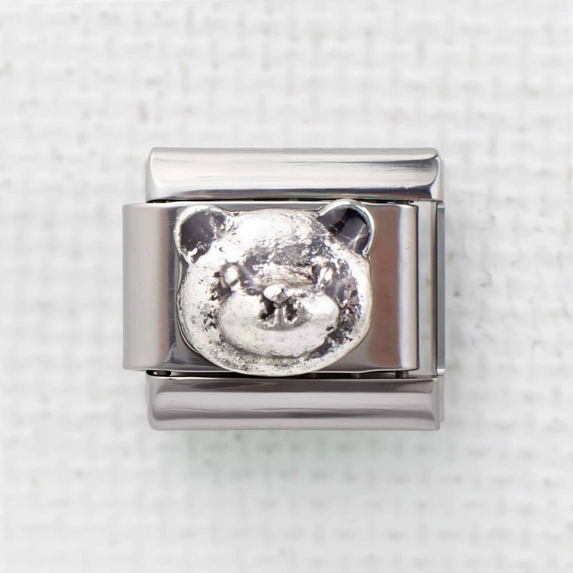 Wholesale 5pcs Italian Charm Bracelet 9mm DIY Splicing Perfume Bottle Bear Stainless Steel Composable Bracelet