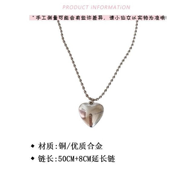 Wholesale Long heart-shaped bead necklace