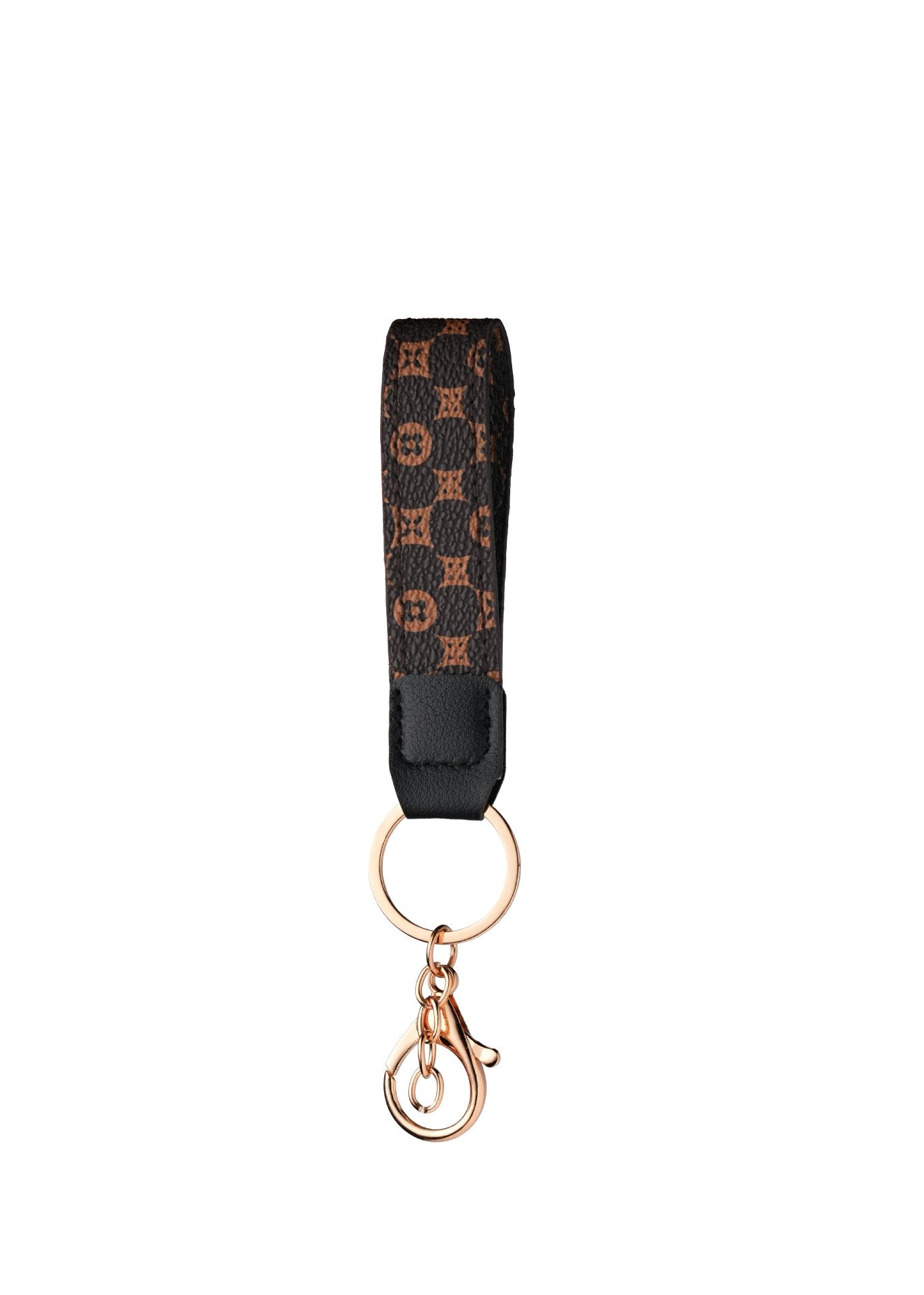 Wholesale Modern Leather Key Chain Pendant with Plant Floral Pattern,  Buckle,  Boutique Car Key Accessory for Resale