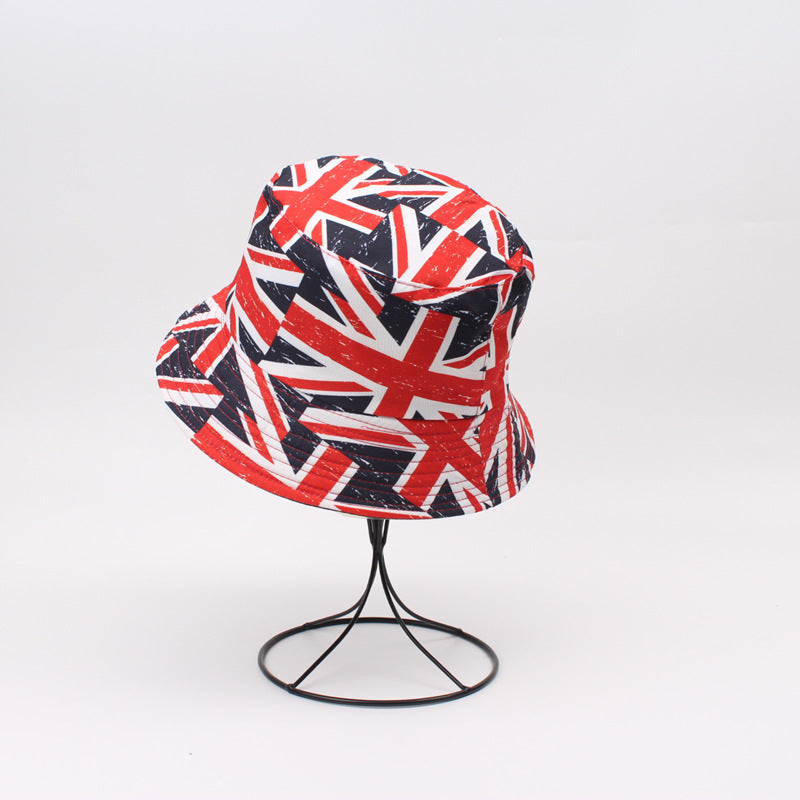 Wholesale American Flag Printed Double Sided Flower Bucket Hat ACC-HT-Wenh002