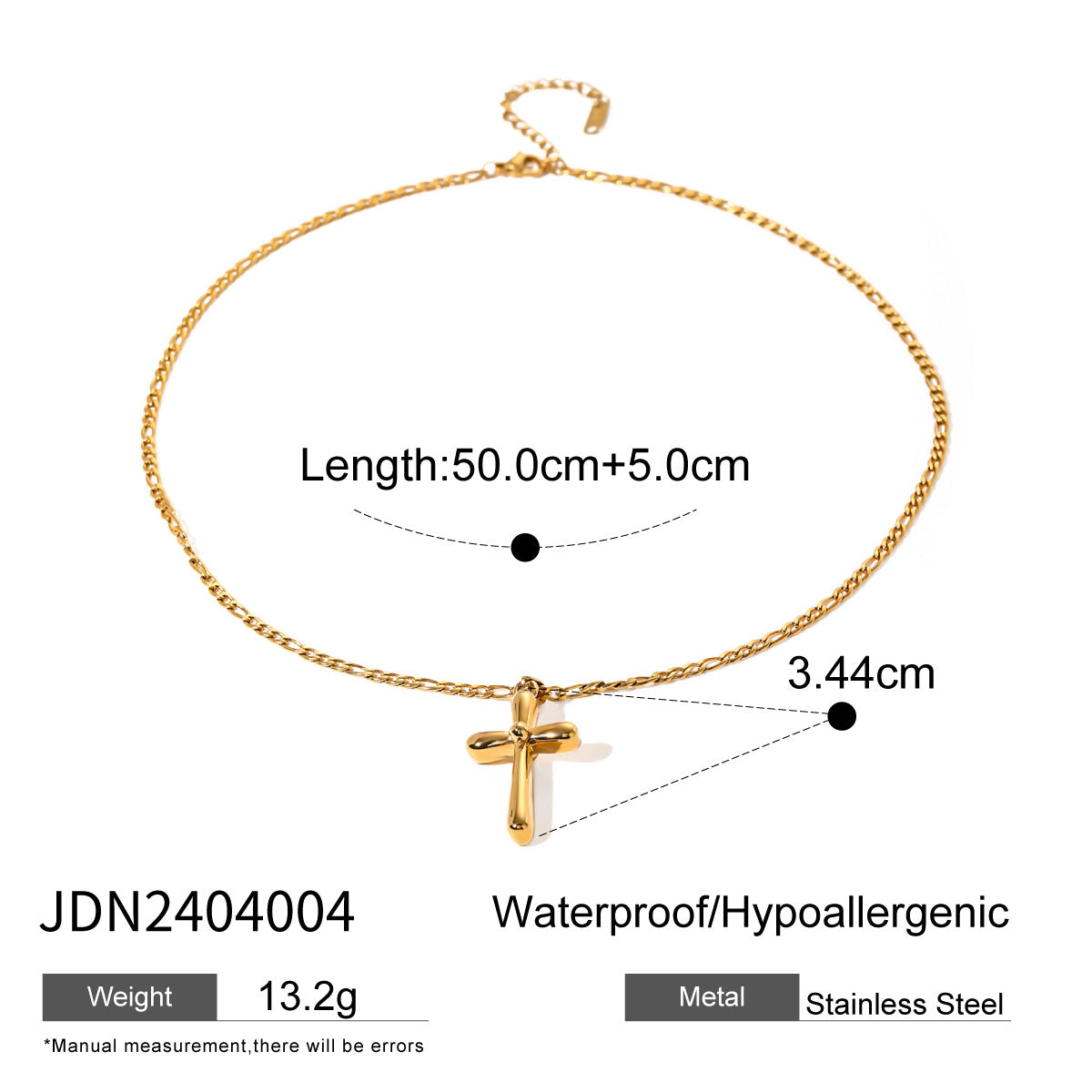 Wholesale European American Style Cross Pendant Necklace,  Stylish Jewelry Accessory for Women,  Boutique Resale Gift