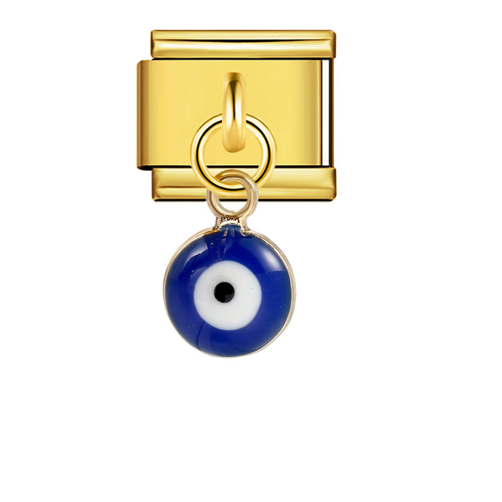 Wholesale  Italian Charm Bracelet 9mm DIY Star and Moon series  Creative Stainless Steel Composable Bracelet