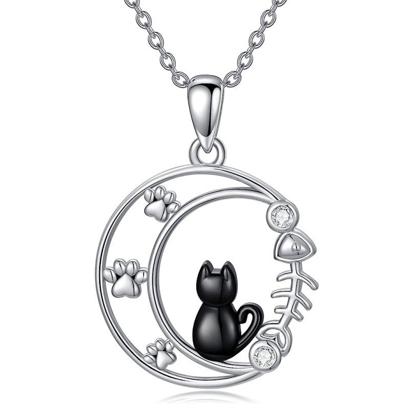 Wholesale Moon Pendant Cat Necklace  ACC-NE-YingHao007