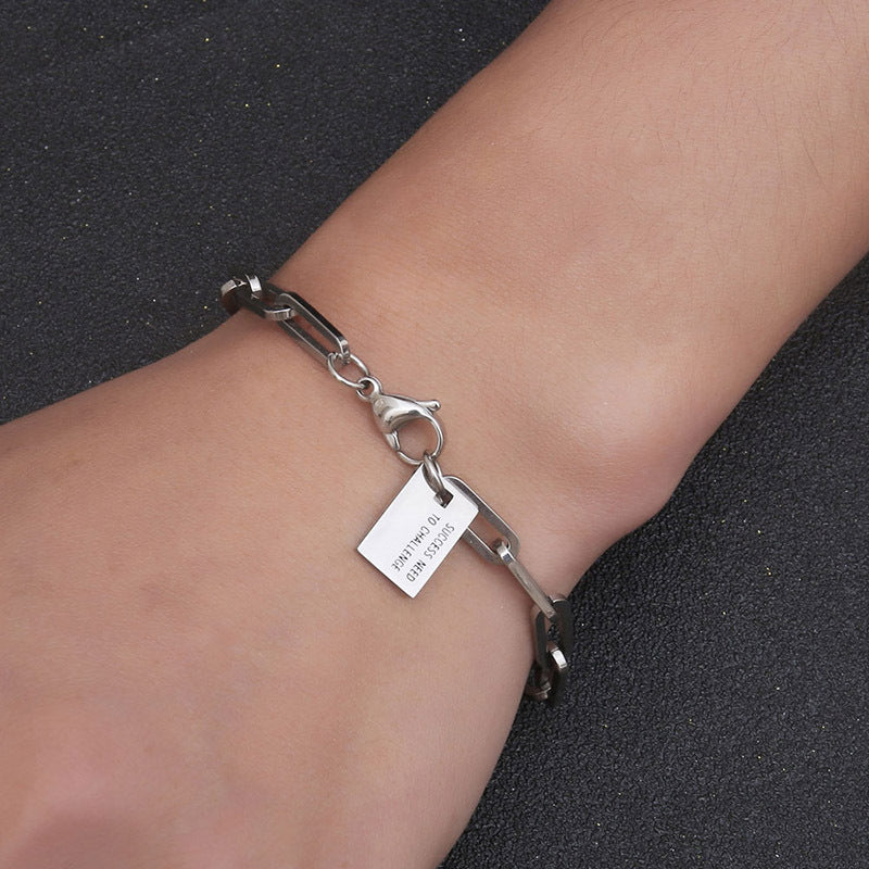 Wholesale Titanium Steel Geometric Square Bracelets ACC-BT-Yixin004