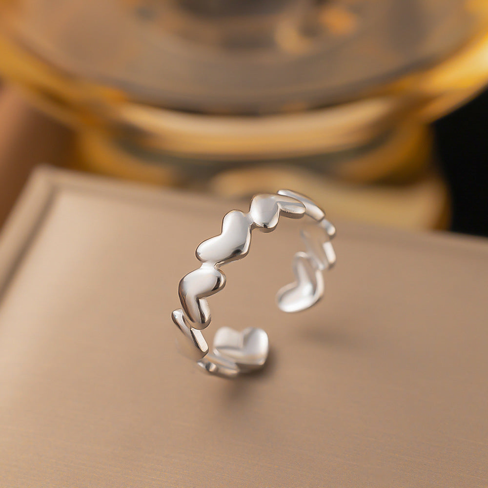 Wholesale Love Ring Open Adjustable Titanium Steel Rings ACC-RS-YiBao008