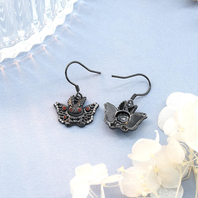 Wholesale Mysterious Creature Cartoon Diamond Butterfly Ear Hook Halloween Earrings