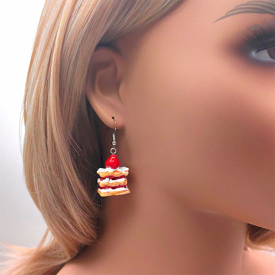 Wholesale Cartoon Strawberry Cake Resin Earrings ACC-ES-Xizhao005
