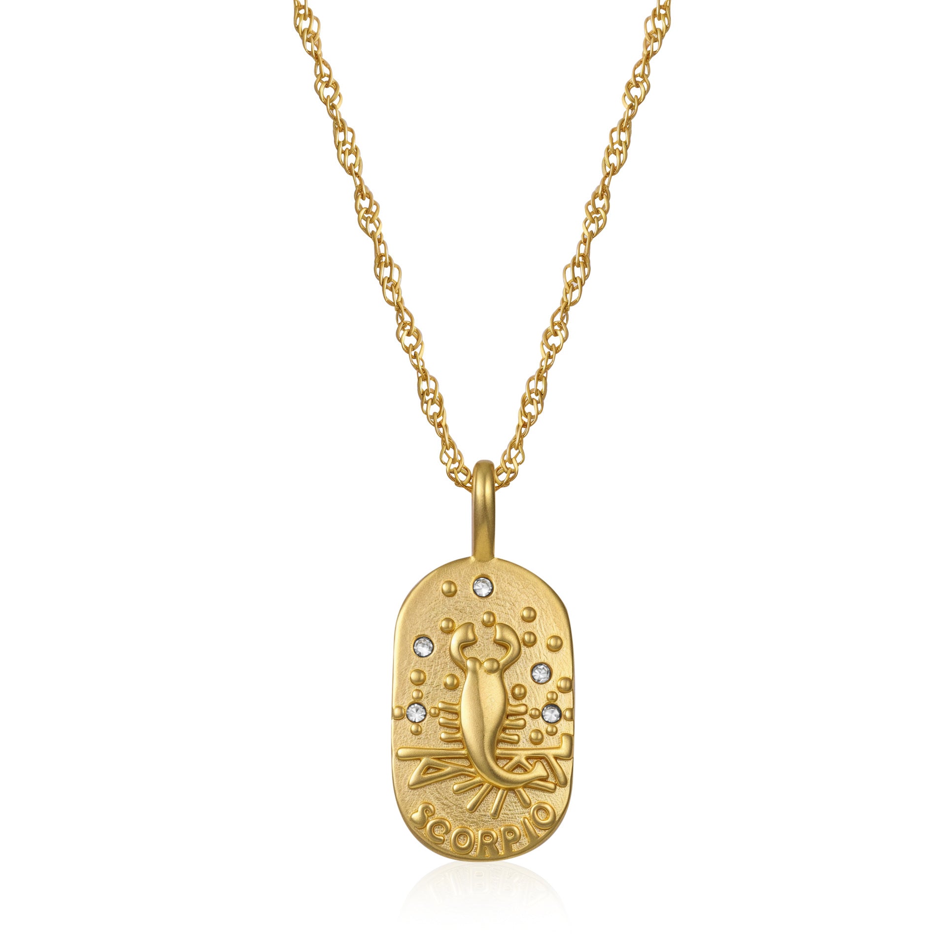Wholesale Stainless Steel Crushed Ice Zodiac Pendant Necklace for Women Fashion Accessory
