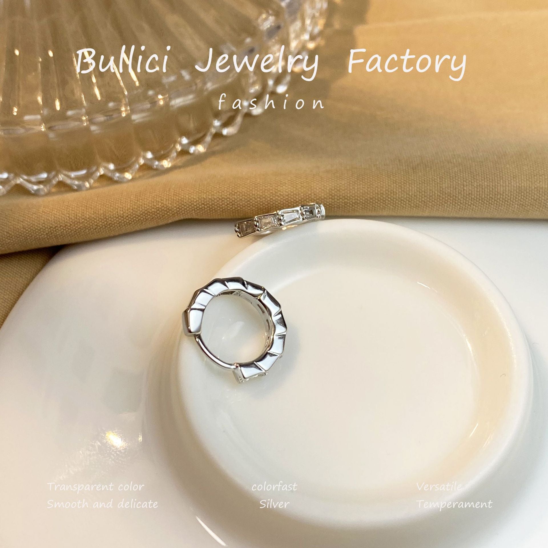 Wholesale  S925 Sterling Silver Earrings Women's Snake Bone Full Diamond Earrings