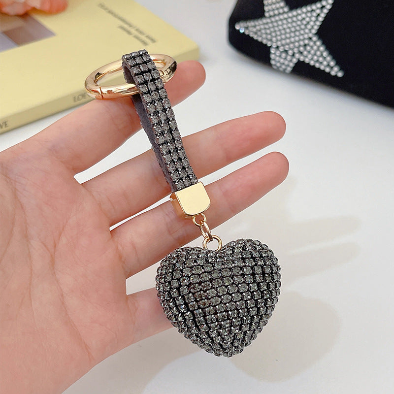 Wholesale Diamond-studded Heart Metal Keychain ACC-KC-CH057