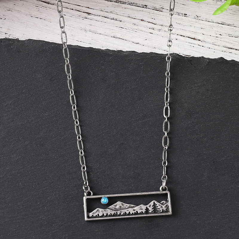 Wholesale  Simple Mountain Turquoise Necklace
