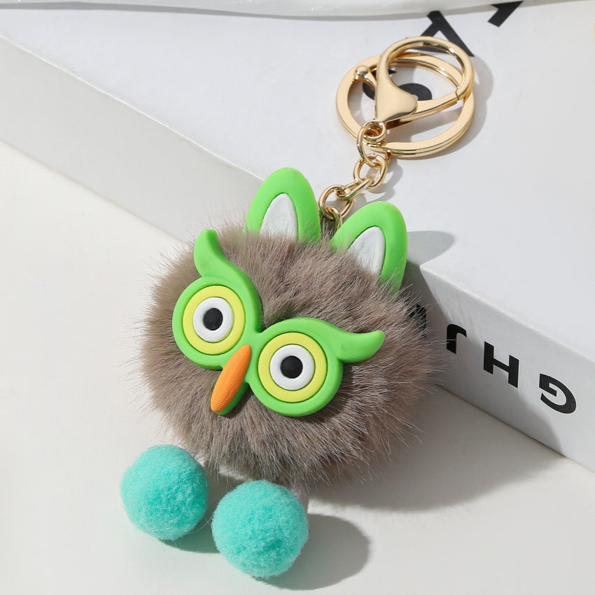 Wholesale Cute cartoon plush owl keychain
