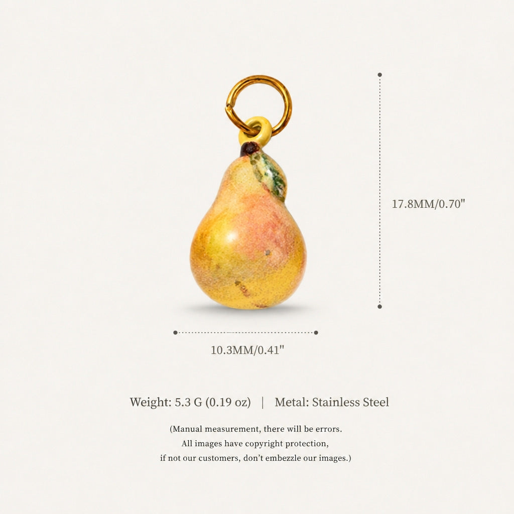 Wholesale Stainless Steel Fruit Pendant Necklace Banana Grape Charm Fashion Jewelry Accessory Gift