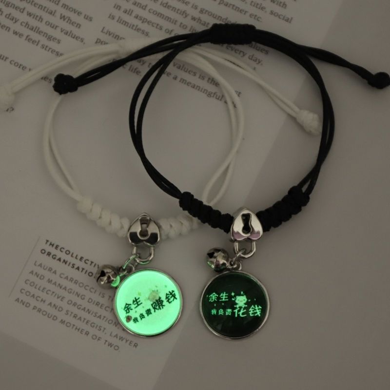 Wholesale Alloy Electroplated Resin Luminous Star Bracelet Glow In The Dark Trendy Everyday Fashion Accessory For Women And Teens