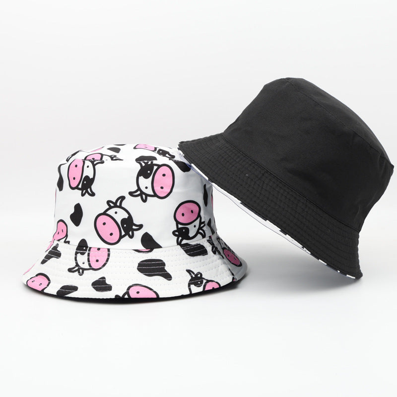 Wholesale  Cow Zebra Fisherman Hat Retro Sun Hat Bucket Hat