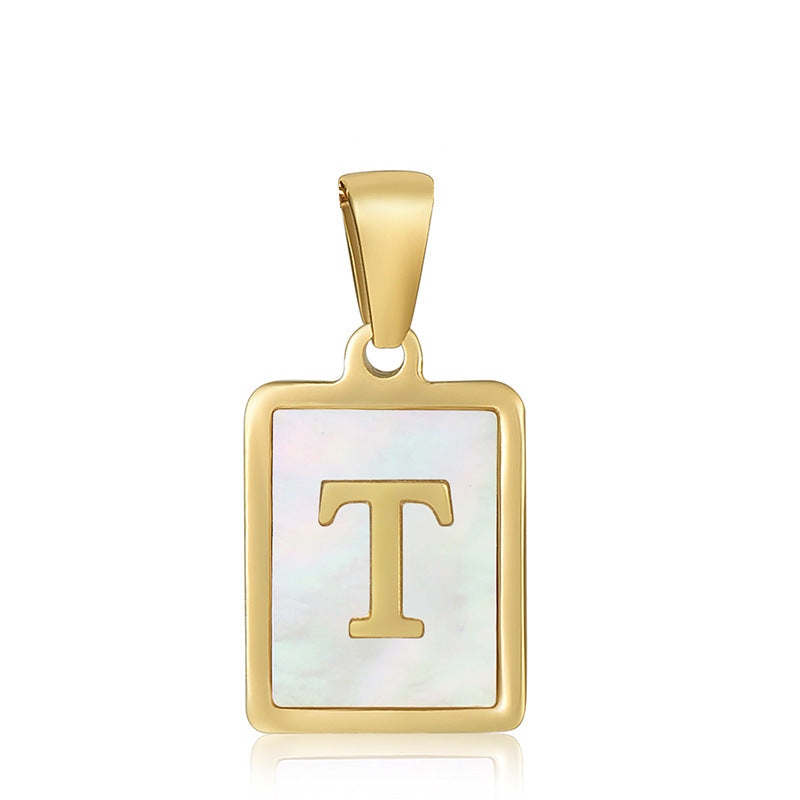 Wholesale Stainless Steel Letter Pendant Necklace Fashion Accessory Gift for Boutique Resale