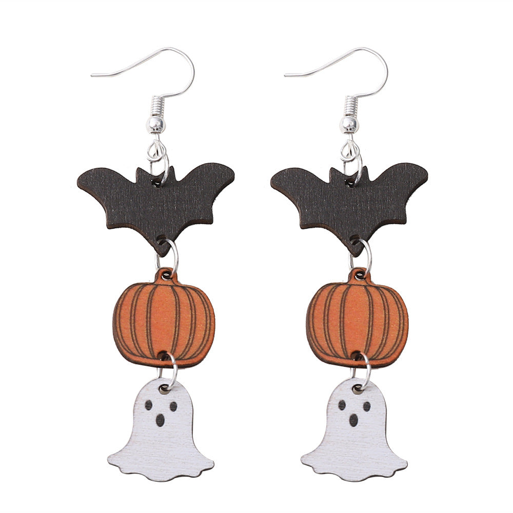 Wholesale  Halloween Ghost Pumpkin Bat Earrings