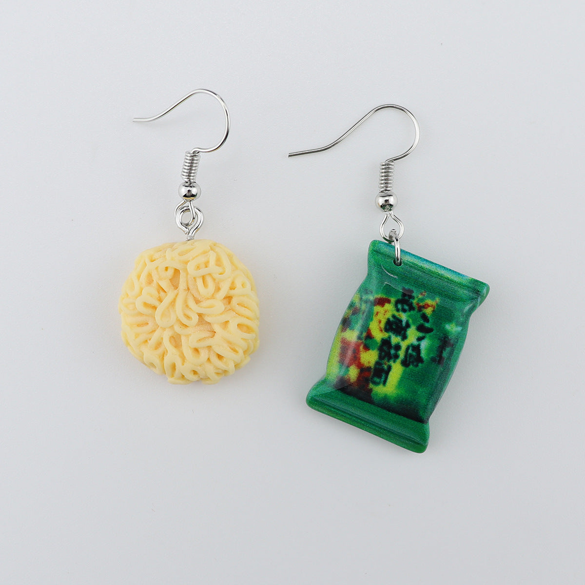 Wholesale  10pcs Creative  Fries Instant Noodles Earrings