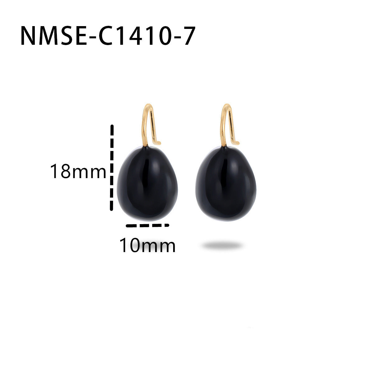 Wholesale Color Oil Drops Bean Stainless Steel Earrings