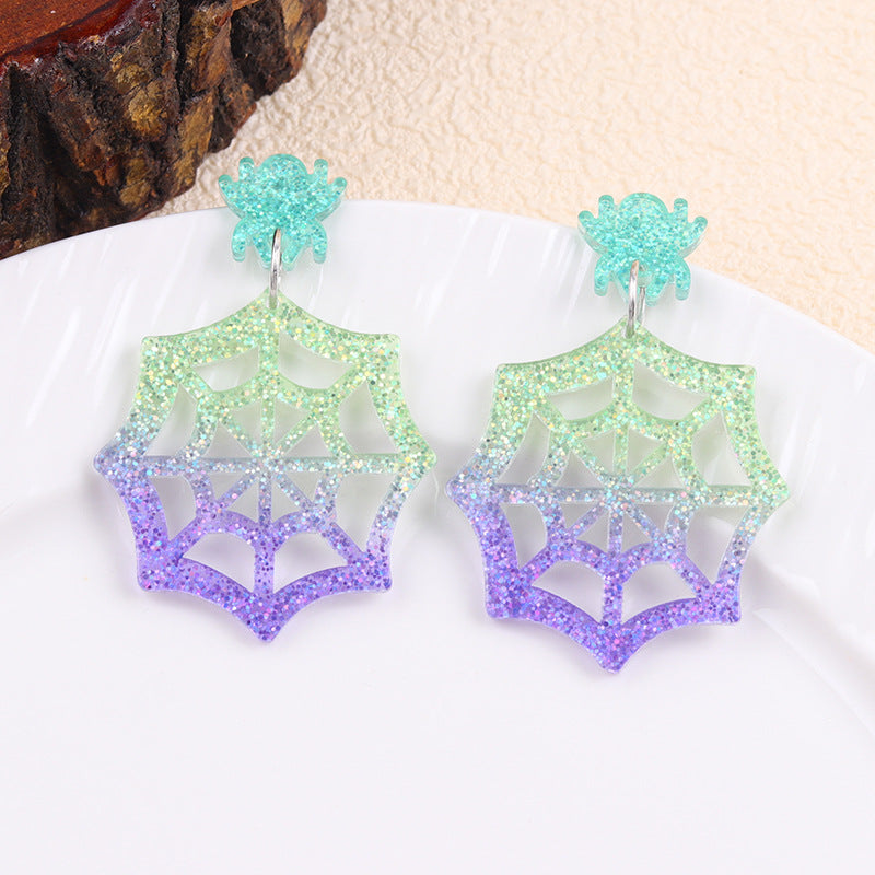 Wholesale  contrasting color cartoon ghost acrylic earrings