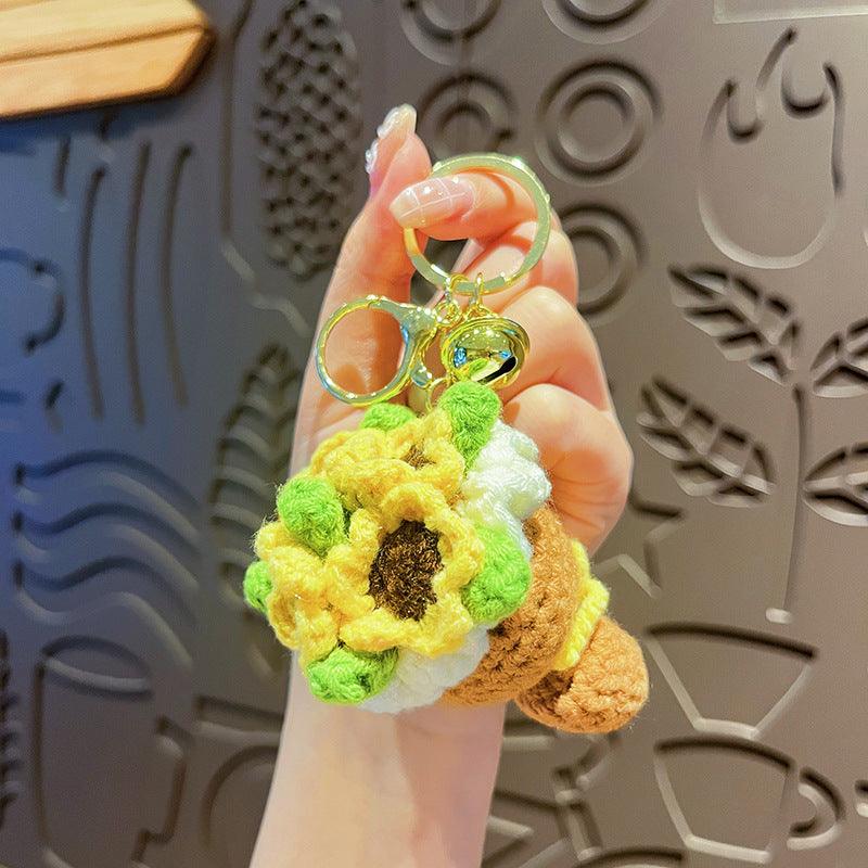 Wholesale Teacher's Day Plush Flower Keychains ACC-KC-HangLi026