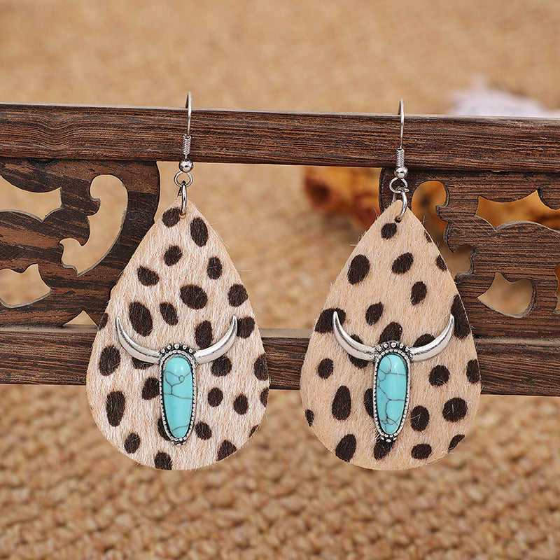 Wholesale Alloy Electroplated Retro Animal Pattern Earrings Fashion Accessory Gift